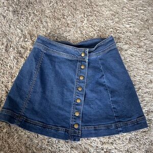 Free People denim skater skirt